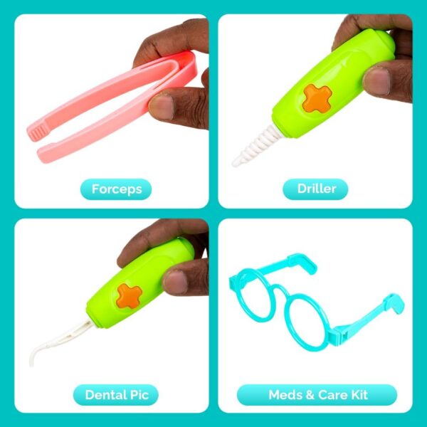 61JEg0cPF6L._AC_SL1500_.jpg My Little Dentist Play Set for Kids