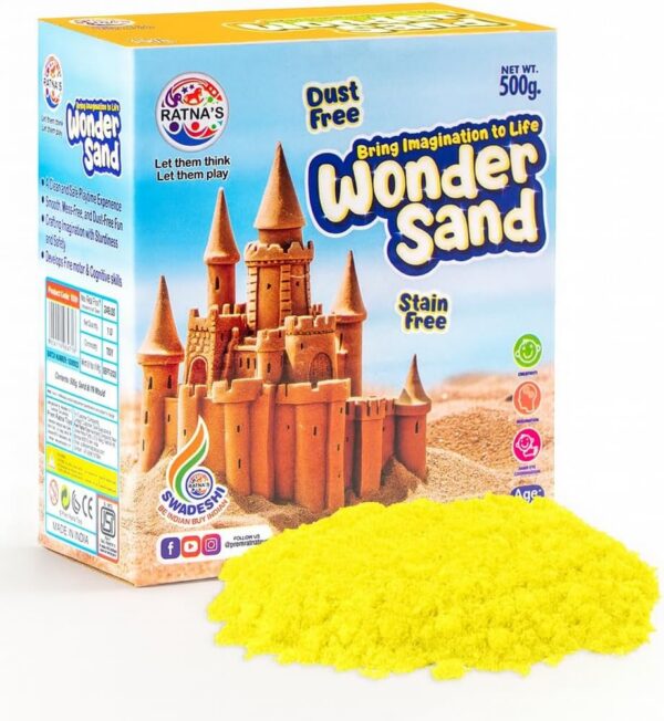 Wonder Sand 500 Grams Yellow Color