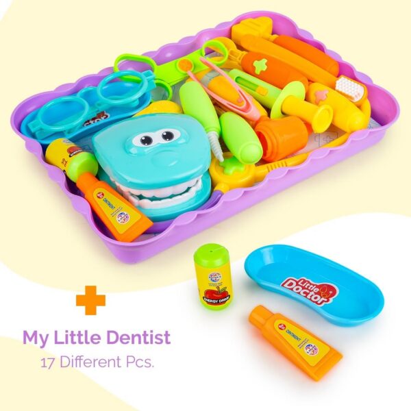 61giaUPCY1L._AC_SL1500_.jpg My Little Dentist Play Set for Kids