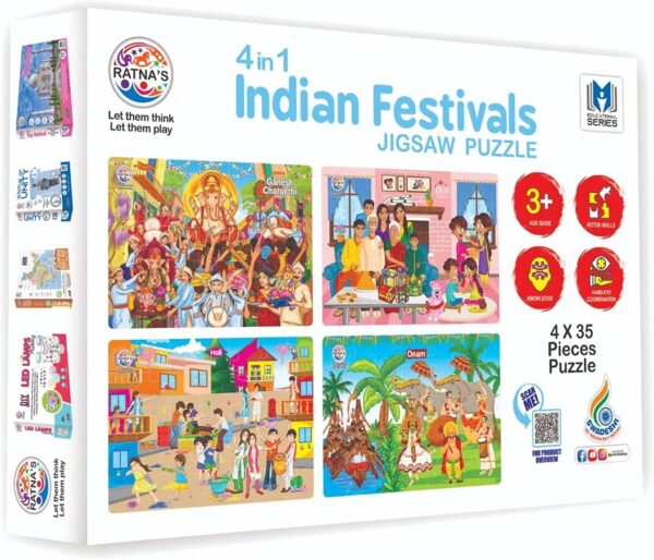 713XPh4GrNL._AC_SL1500_.jpg 4 in 1 Indian Festivals Jigsaw Puzzle