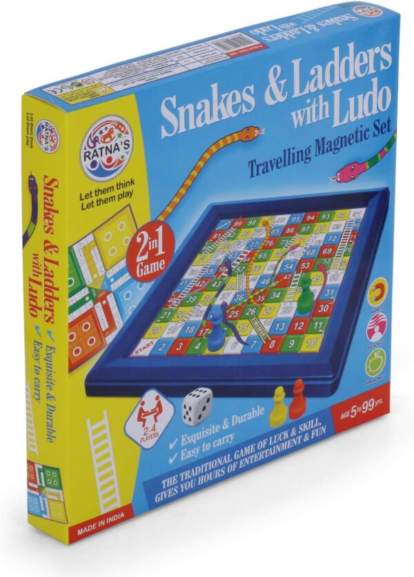Magnetic Travelling Snakes and Ladders with Ludo