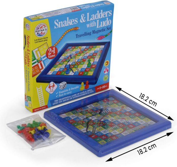 Magnetic Travelling Snakes and Ladders with Ludo