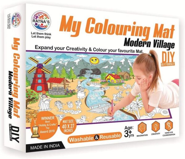 71DsFysmHsL._AC_SL1500_.jpg My Coloring Mat Modern Village