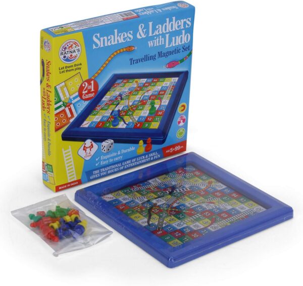Magnetic Travelling Snakes and Ladders with Ludo