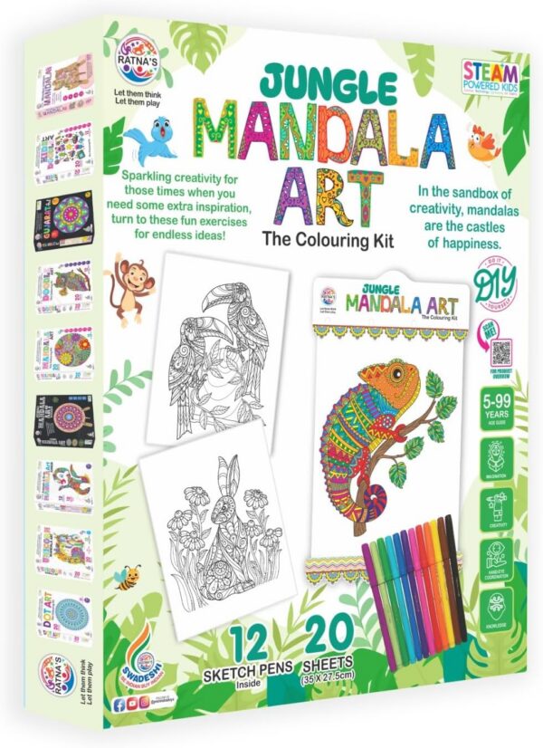 71cC0UuvgLL._AC_SL1500_.jpg Jungle Mandala Art Colouring Kit