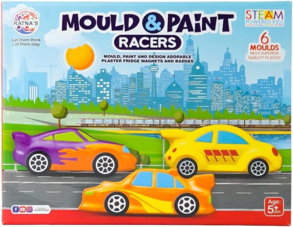 71i8oXNvMcL._AC_SL1500_.jpg Mould & Paint Racers DIY Craft Kit