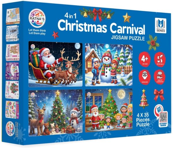 Christmas Carnival 4-in-1 Jigsaw Puzzle
