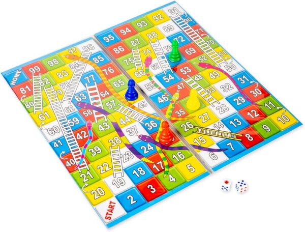 71m8RU54gJL._AC_SL1500_.jpg Little Snakes and Ladders with Ludo