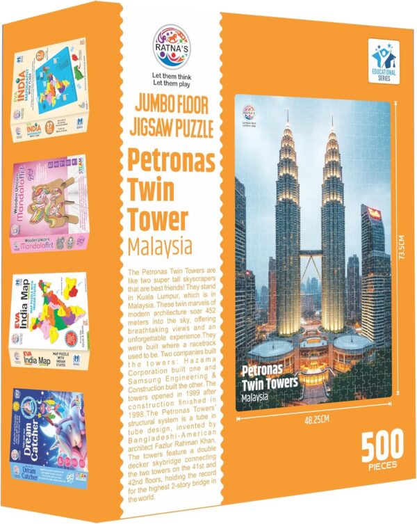 8115qJc8uL._AC_SL1500_.jpg Petronas Twin Tower Malaysia Jumbo Floor Puzzle
