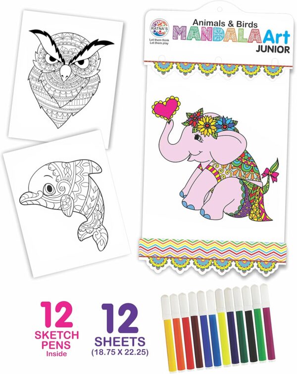 813QHoHg4L._AC_SL1500_.jpg Mandala Art Junior Animals & Birds