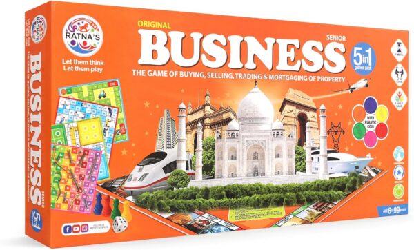 5 in 1 Business Senior Coin Board Game