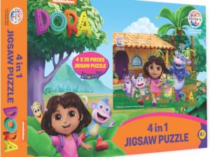 81R9FjYh28L._AC_SL1500_.jpg Dora 4-in-1 Jigsaw Puzzle Set