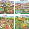 4 in 1 City & Village Life Jigsaw Puzzle