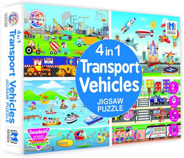 915WE0wjw4L._AC_SL1500_.jpg 4 in 1 Transport Vehicles Jigsaw Puzzle