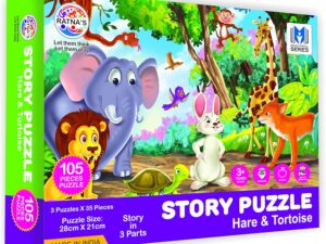 91BbPCrkzTL._AC_SL1500_.jpg Story Jigsaw Puzzle Hare and Tortoise