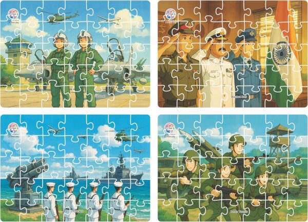 4 in 1 Indian Army Jigsaw Puzzle