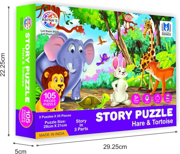 91aZjpAR-L._AC_SL1500_.jpg Story Jigsaw Puzzle Hare and Tortoise