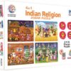 4 in 1 Indian Religion Jigsaw Puzzle