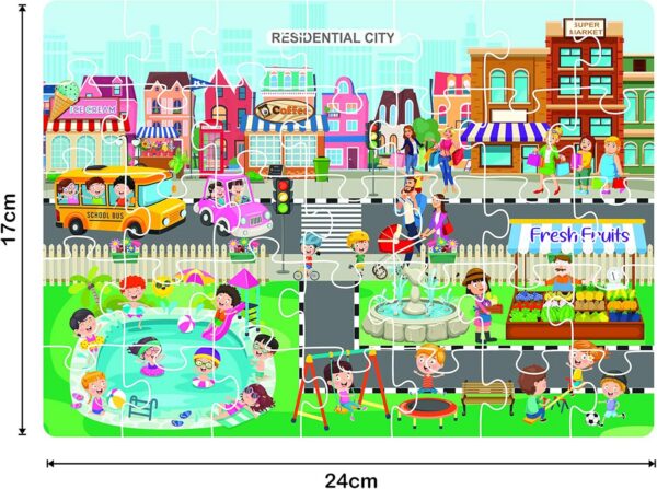4 in 1 City & Village Life Jigsaw Puzzle