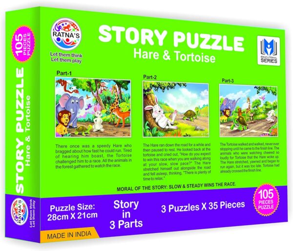 91wAqLiSDzL._AC_SL1500_.jpg Story Jigsaw Puzzle Hare and Tortoise
