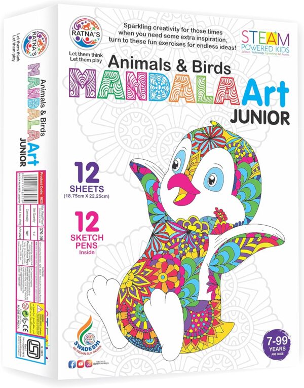 91xtdH9L8fL._AC_SL1500_.jpg Mandala Art Junior Animals & Birds